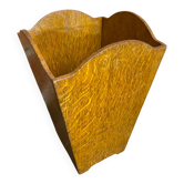 Vintage Wooden Trapezoid Umbrella Stand Basket #D867