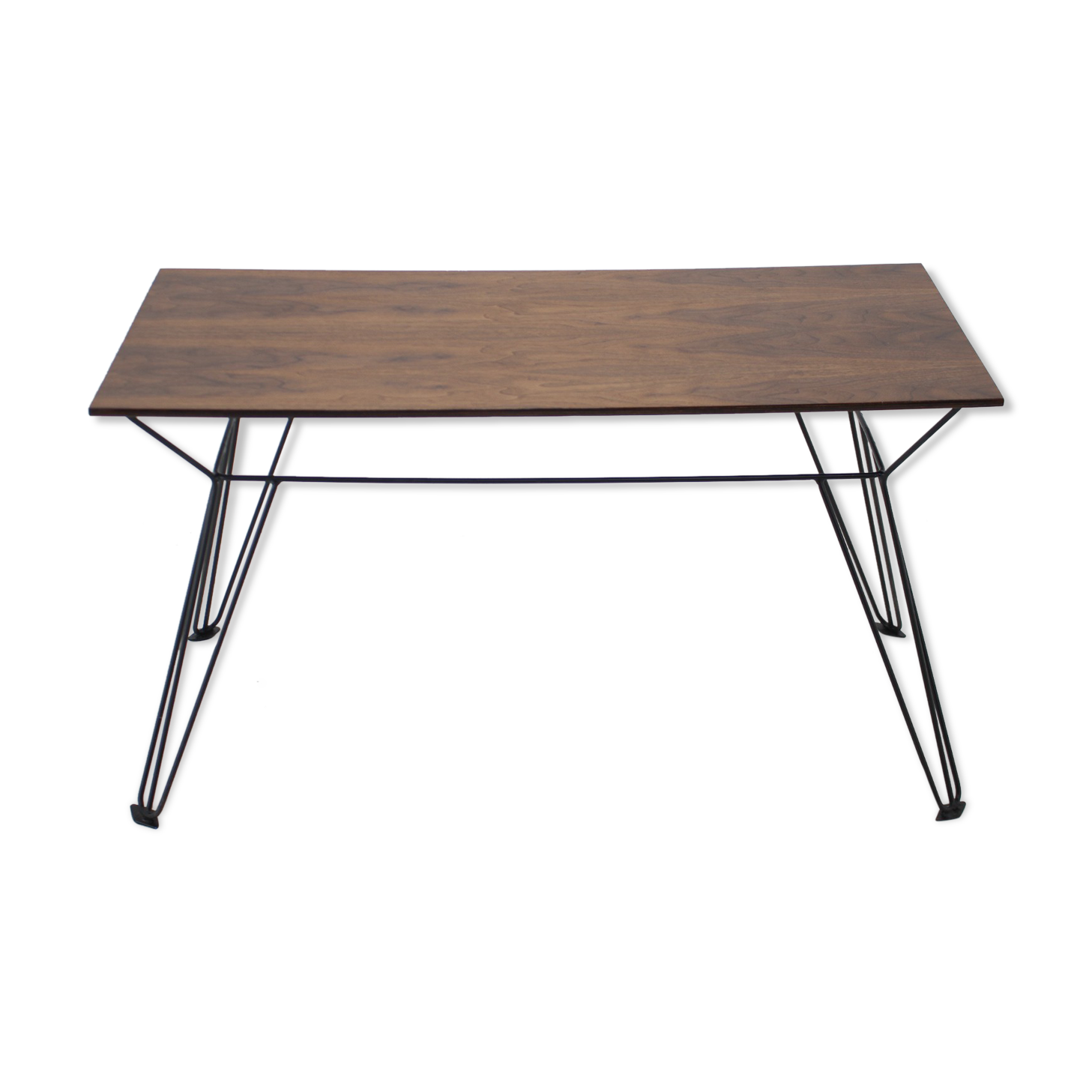 1970's Wallnut Veneer Side Table, Czechoslovakia