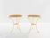 Pair of neoclassical side tables brass marble Maison Charles 1960