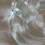 Glass tea light candle holder