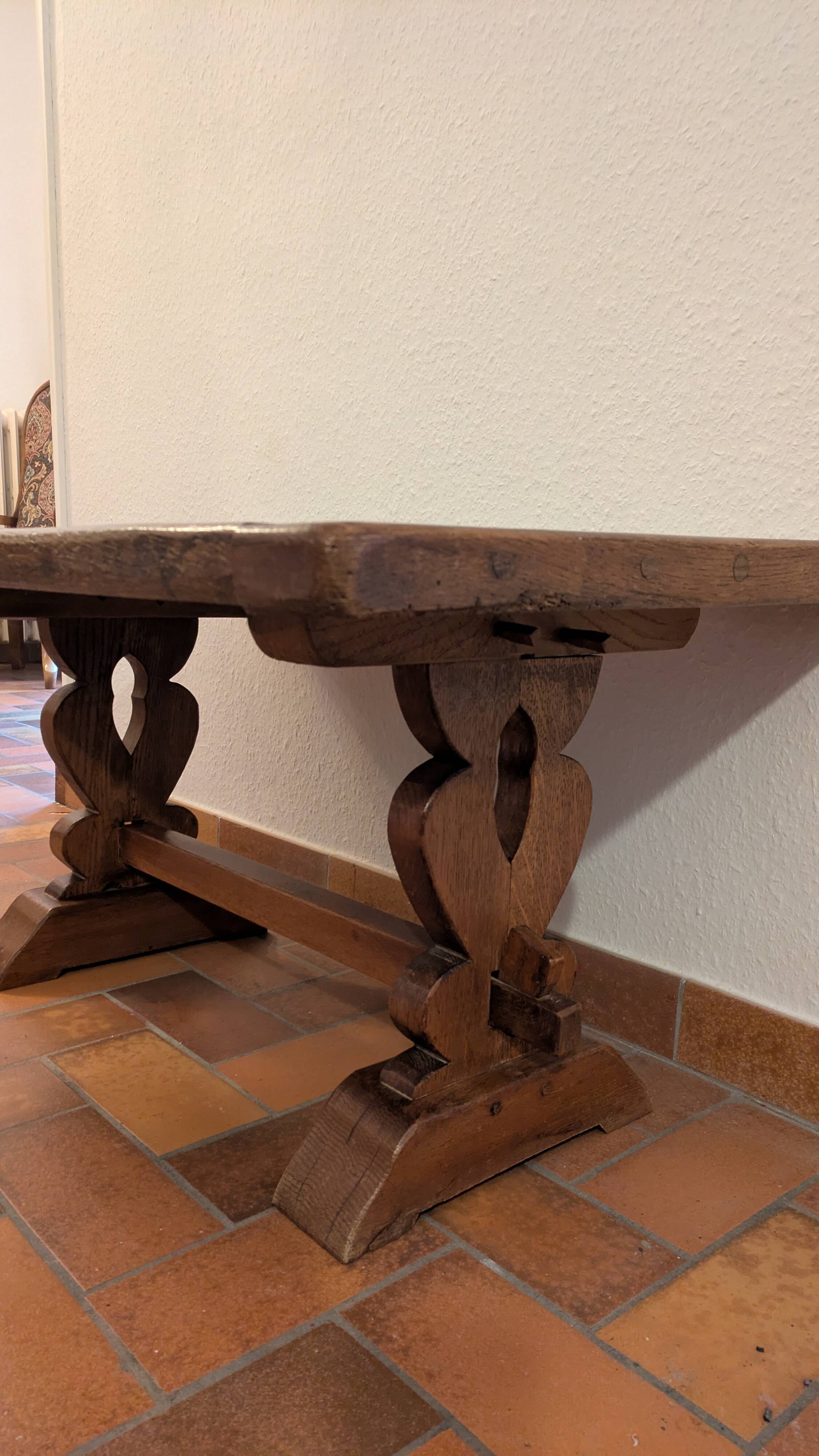 Rectangular monastery coffee table in solid oak