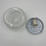 Molded glass ceiling light with relief