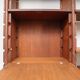 A vintage mid-century teak Gianfranco Frattini style bookcase room divider