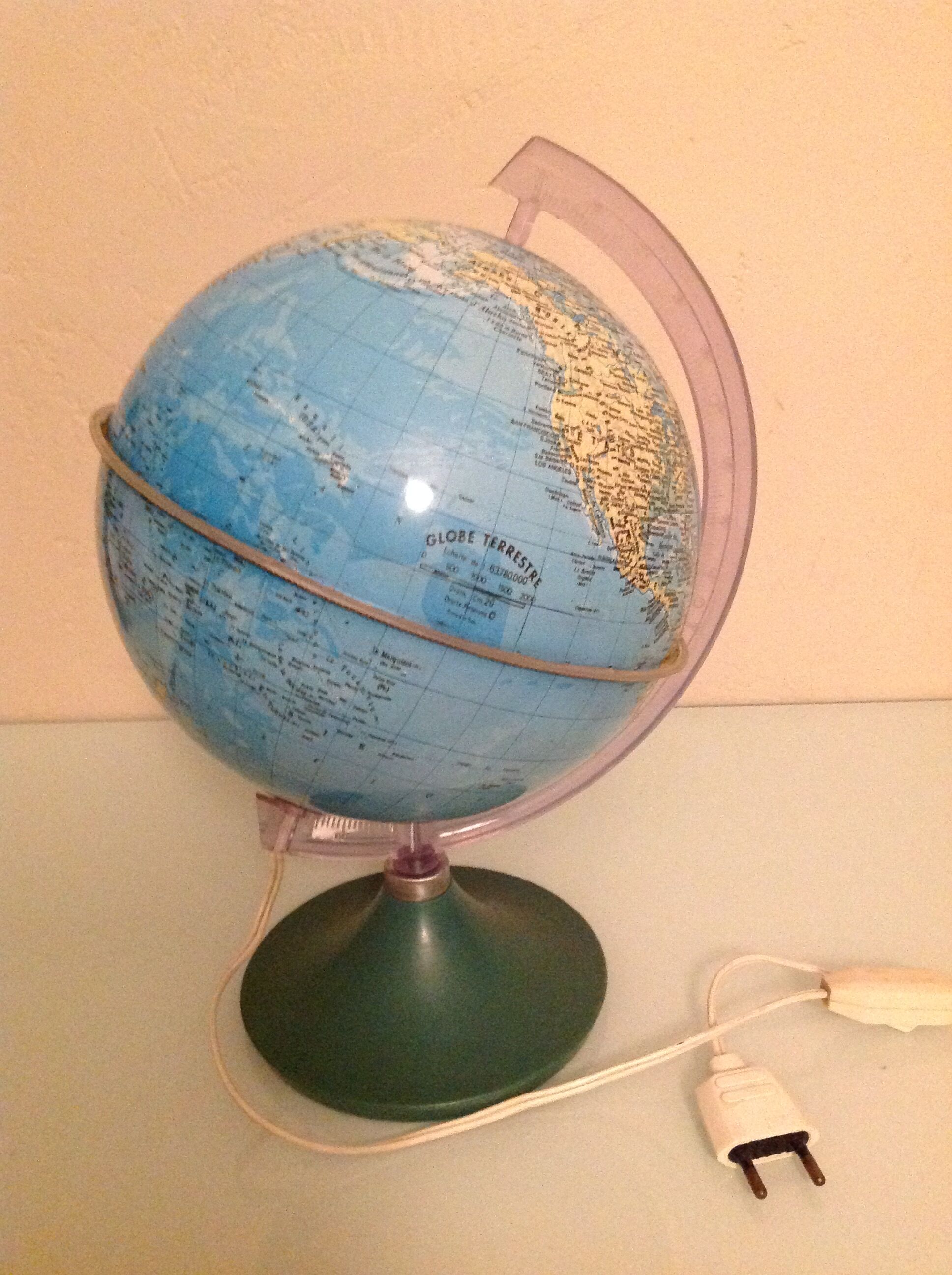 Globe earth light 60/70s vintage