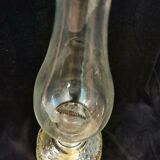 Lampe à pétrole verre en cristal Czechoslovakia