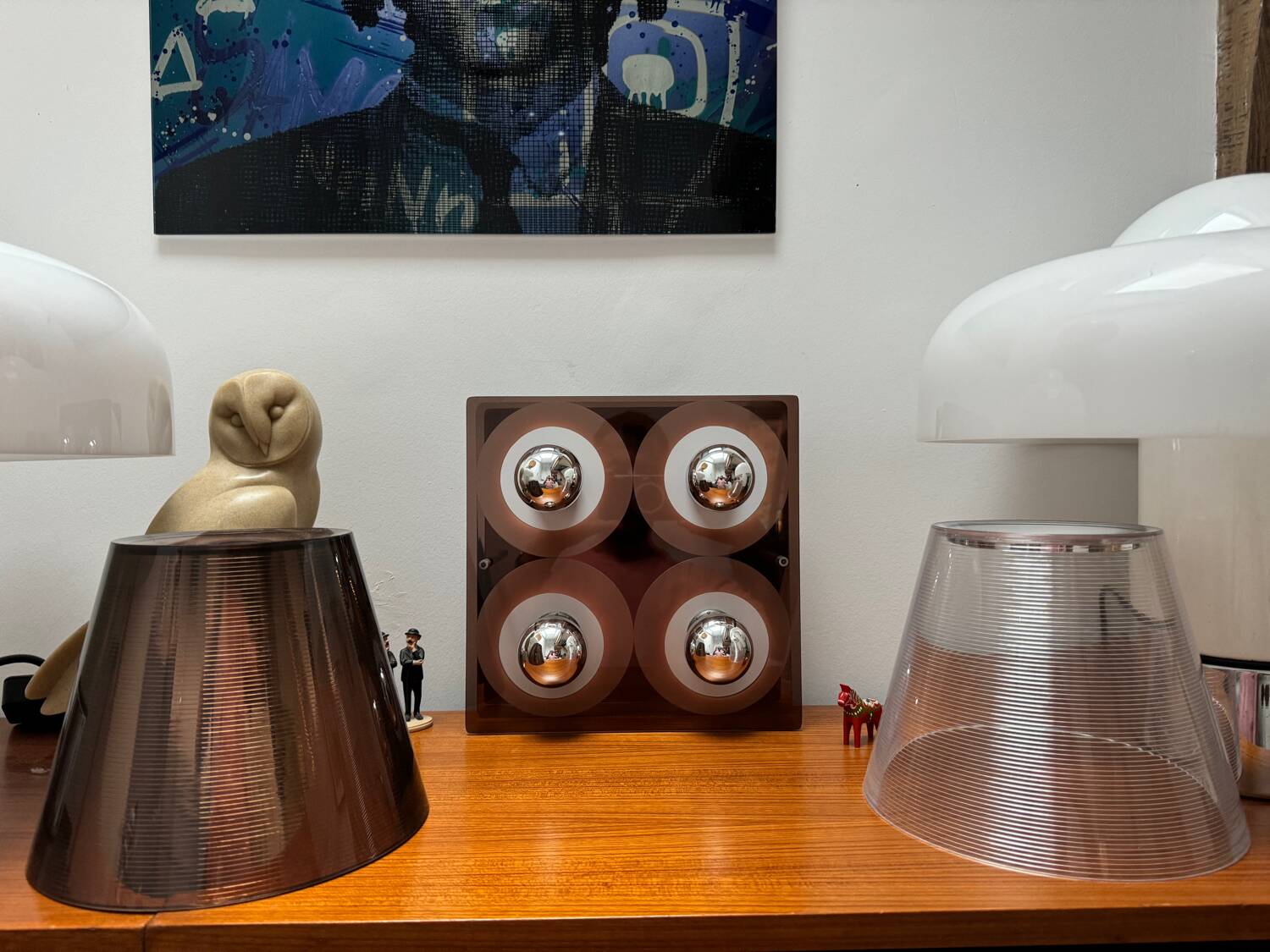 Applique Vintage 4 Feux Jocelyne Trocmé Oxar Modèle Disco