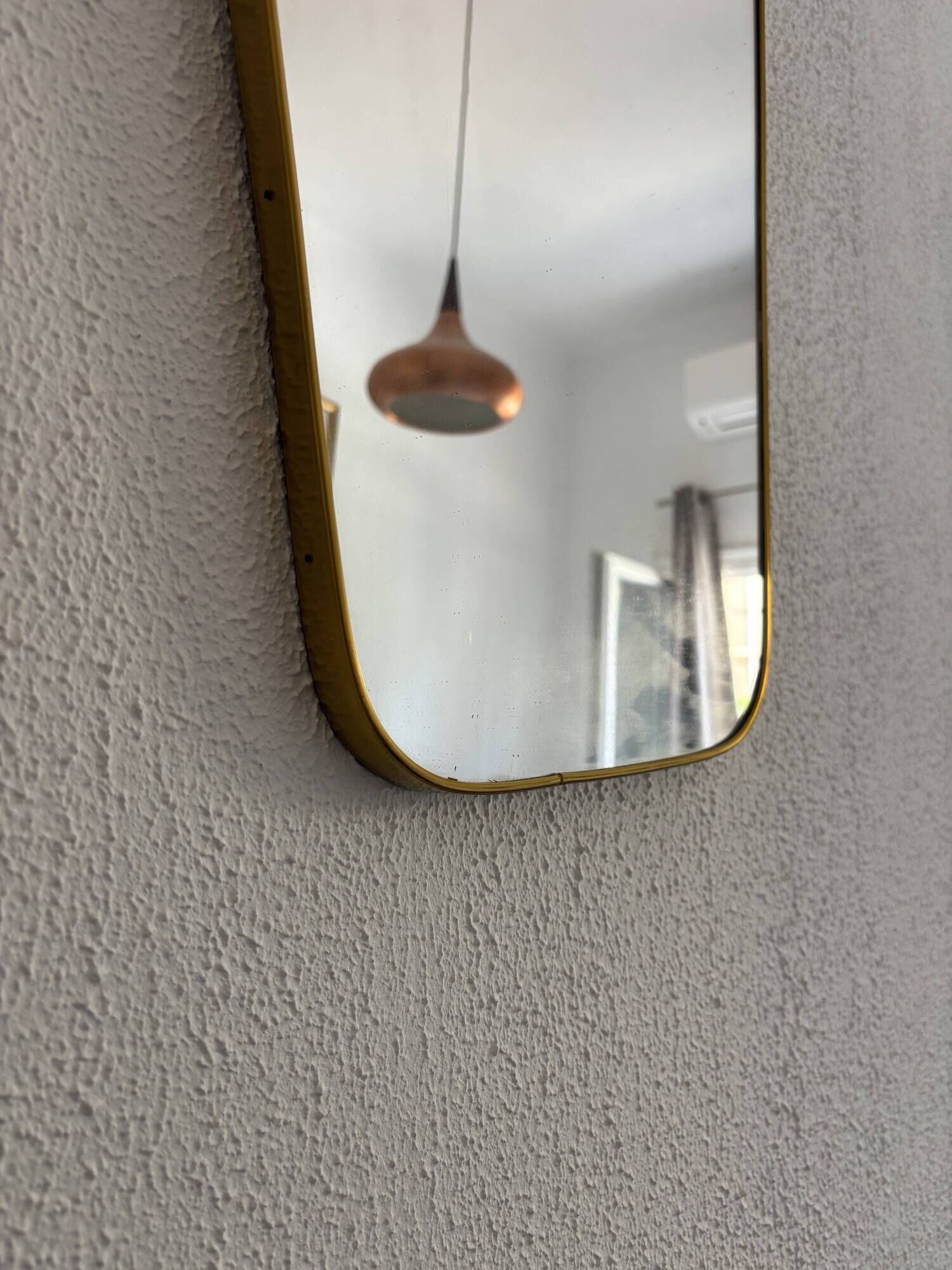 Vintage 1960 asymmetrical mirror - 60 x 34 cm