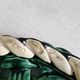 Woven green ceramic trivet in Vallauris style