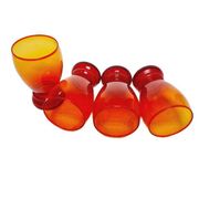 Postmodern juice set from Barbara Glassworks, Poland, 1970s, set of 4