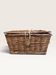 Wicker basket with lid