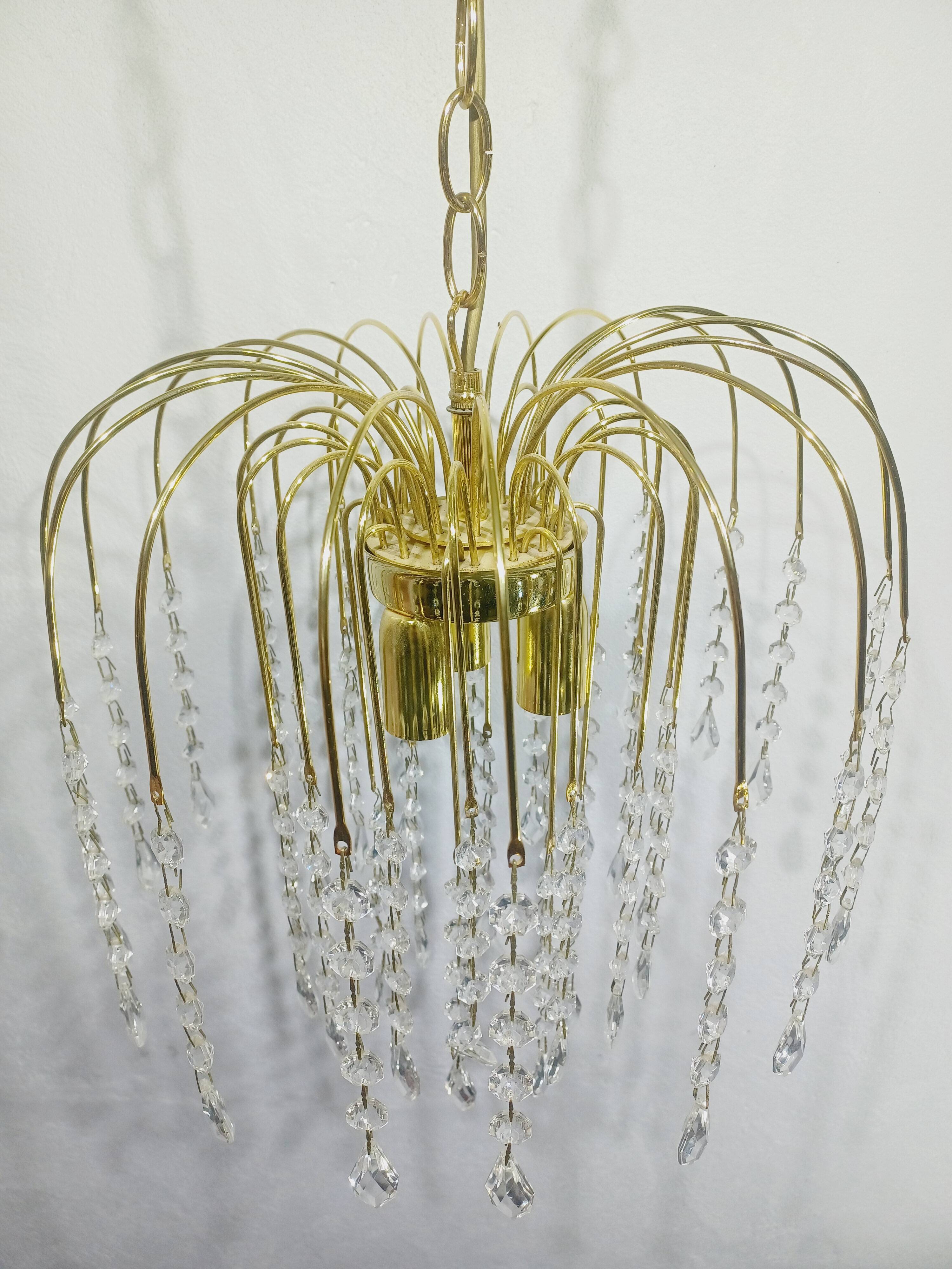 3 light crystal chandelier