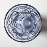 Art Vintage Glass Blue Cut Glass Vase / Eda Glasbruk / Sweden / 1930s