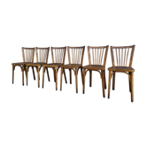 6 chaises bistrot baumann vintage