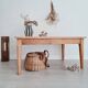 Low oak farm table