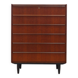 Teak chest of drawers, Danish design, 1970s, manufactured in Denmark