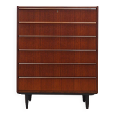 Teak chest of drawers, Danish design, 1970s, manufactured in Denmark