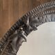 Art Deco wrought iron mirror 72x74cm