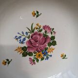 Round hollow dish with flower bouquet decoration Saint Amand Vieux Strasbourg