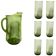 Drinks service (carafe and 6 glasses, Italy) from the 60s/70s