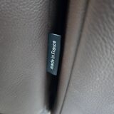 Cinna Mourgue Pascal 3-seater brown leather sofa