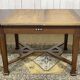 Art Nouveau dining table in mahogany in the style of Gustave Serrurier-Bovy.
