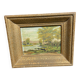 Peinture paysage sur panneau