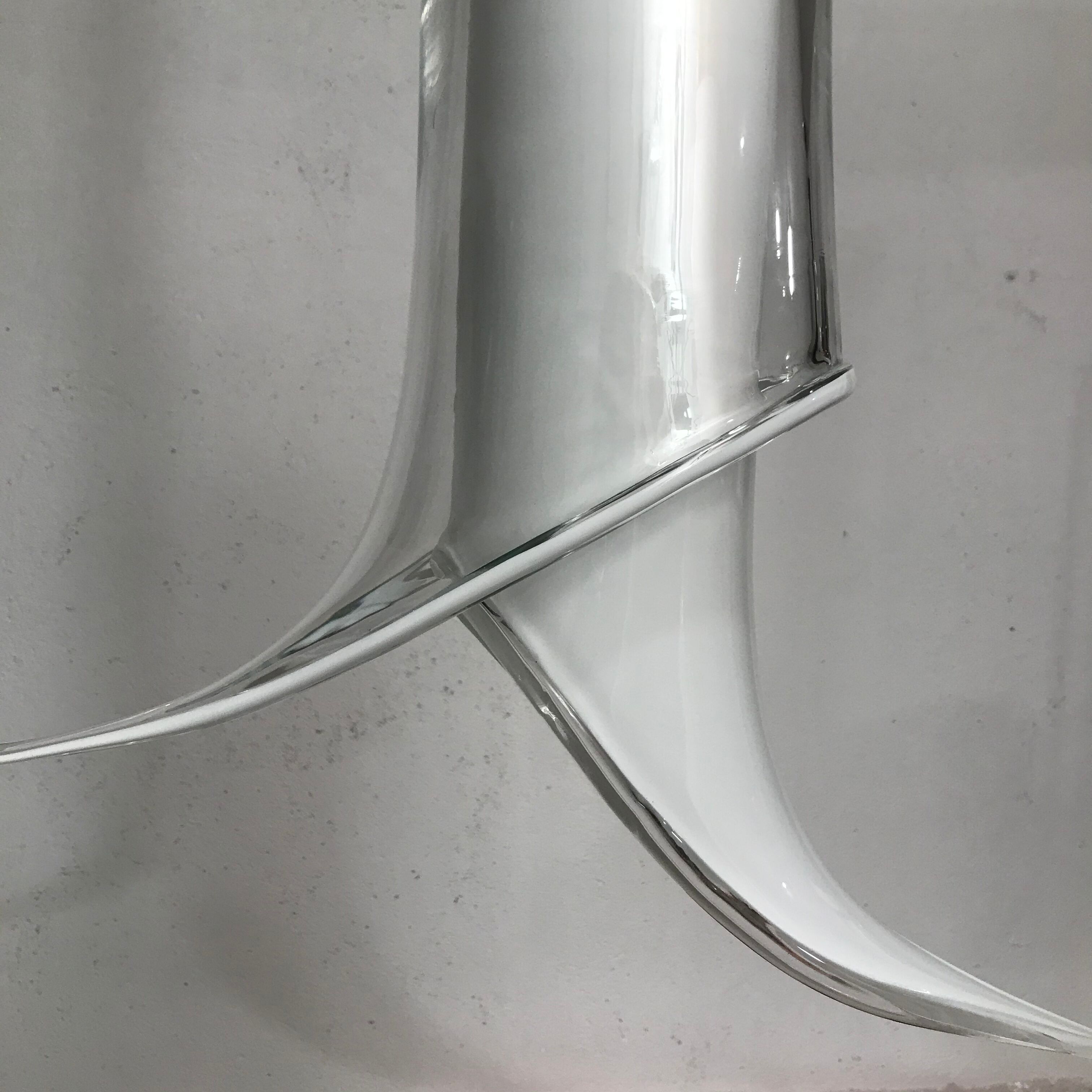 Pair of hanging Fiore by Renato Toso, Leucos Murano 1970