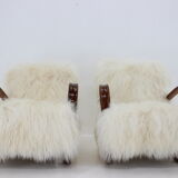 Pair of Armchairs by Jindrich Halabala H-269, Czechoslovakia, 1930s