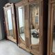Large Art Nouveau wardrobe in solid oak (renovated)