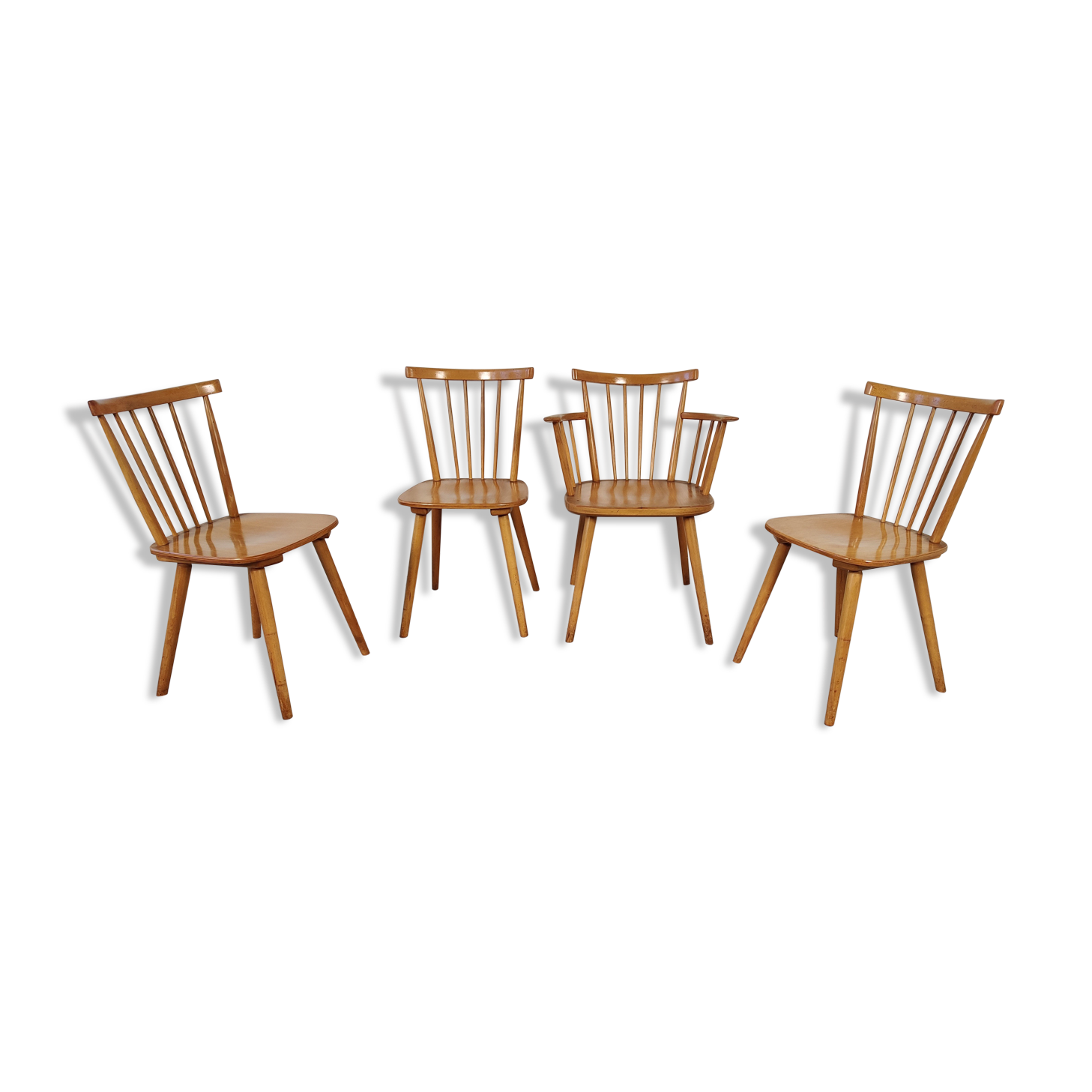 4 Vintage Scandinavian Hiller chairs, 60s