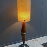 Rare Wood floor lamp with contra diabolo base 1960s