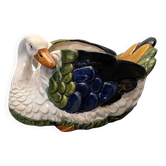 Vintage Italian ceramic swan flowerpot – 1960s/70s
