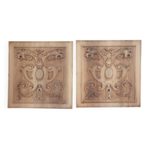 Paire de panneaux anciens