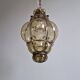 Venetian pendant light in blown glass and wrought metal, mid-20th century