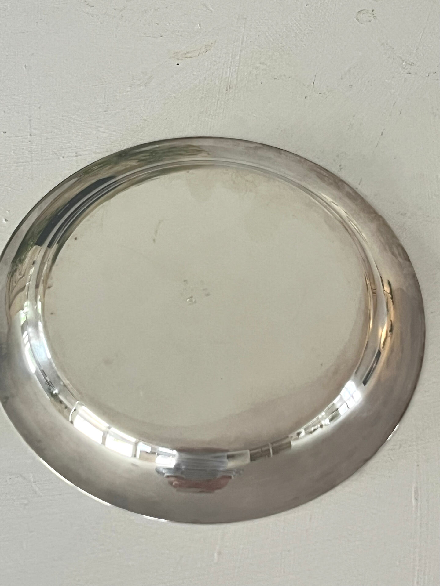Silver plated butter dish with crystal insert by Ercuis, original box