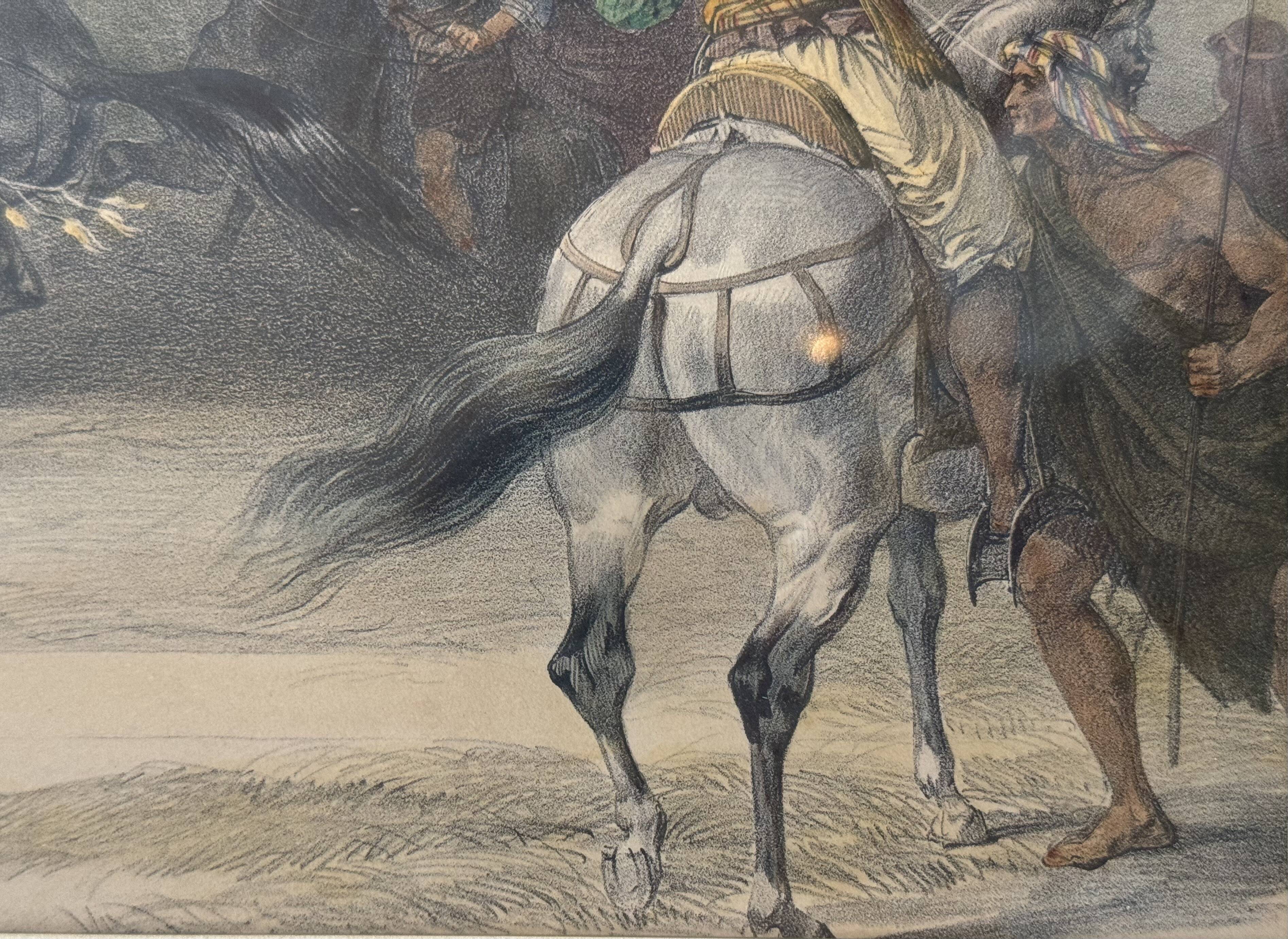 Old orientalist painting, Sebastia, after David Roberts 20th century