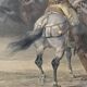 Old orientalist painting, Sebastia, after David Roberts 20th century