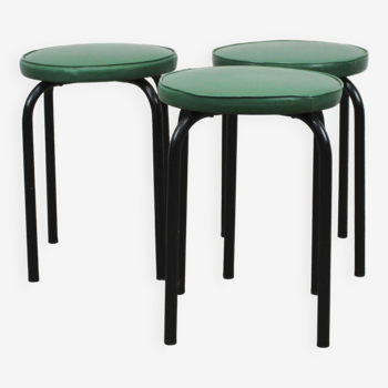 Set de 3 tabourets TR3 attribués à Pierre Guariche pour Meurop 1960s