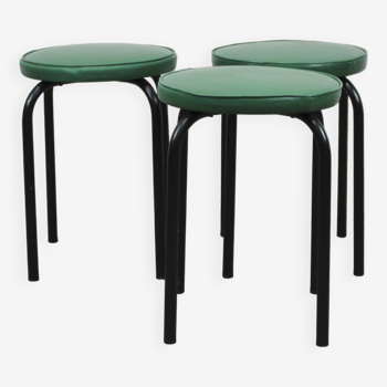 Set of 3 TR3 stools attributed to Pierre Guariche for Meurop 1960s