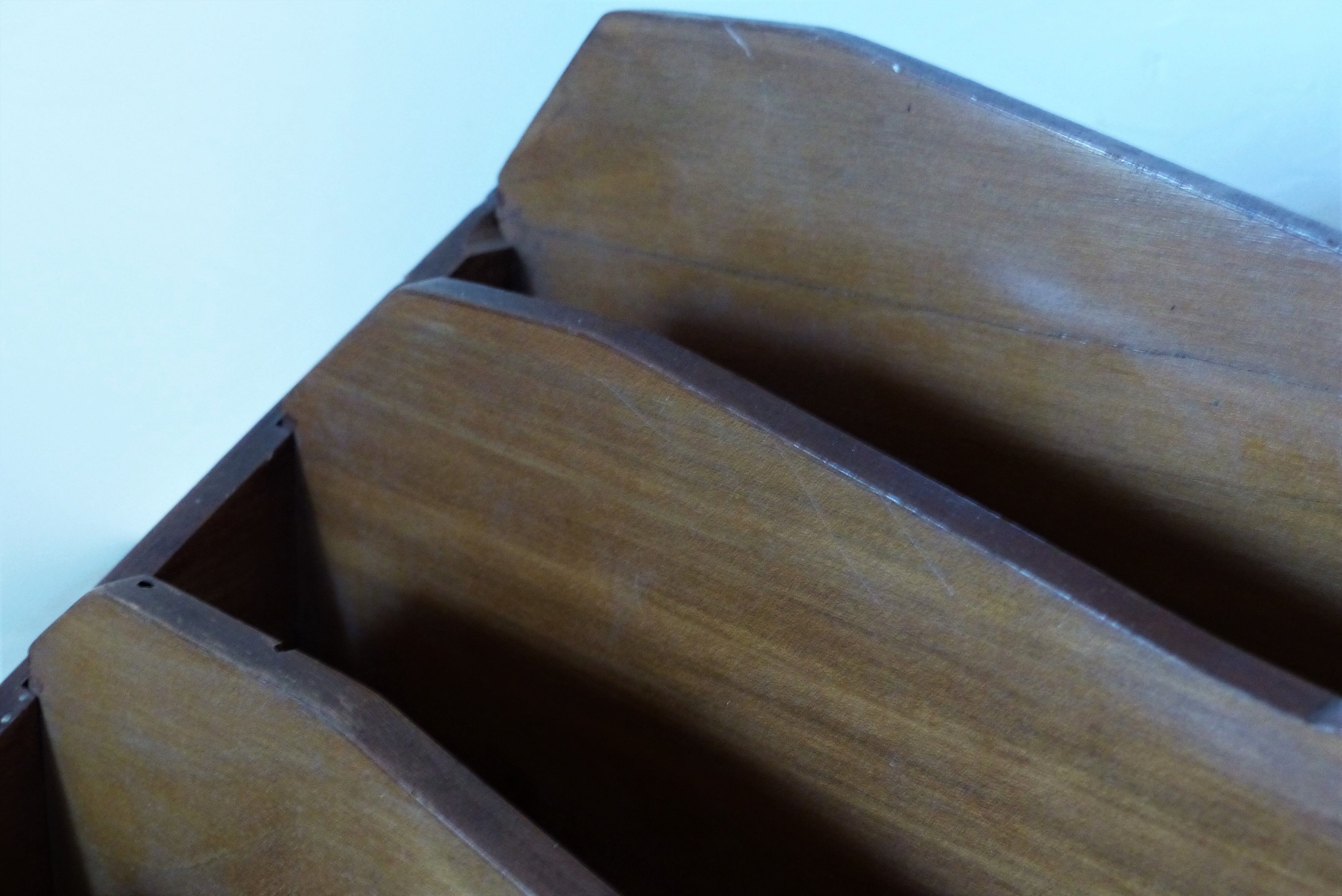 Art Deco wooden mail sorter