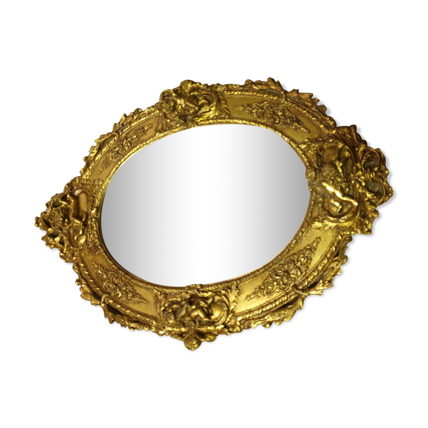 Miroir doré biseauté 39x53cm