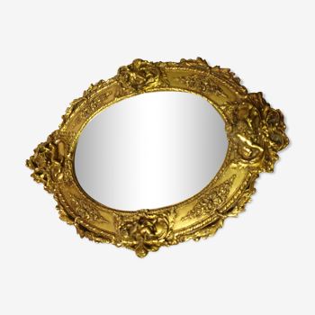 Bevelled golden mirror  39x53cm