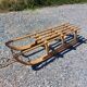 Old large sled in solid beech - 111 cm