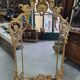 Golden wooden glazed mirror ref mart