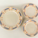 3 plats de service Longwy Carmen jaune