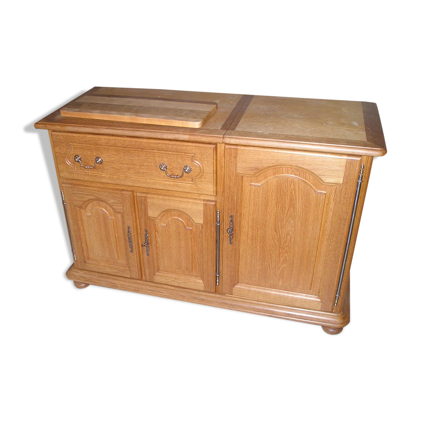 Hifi TV unit in solid blond oak