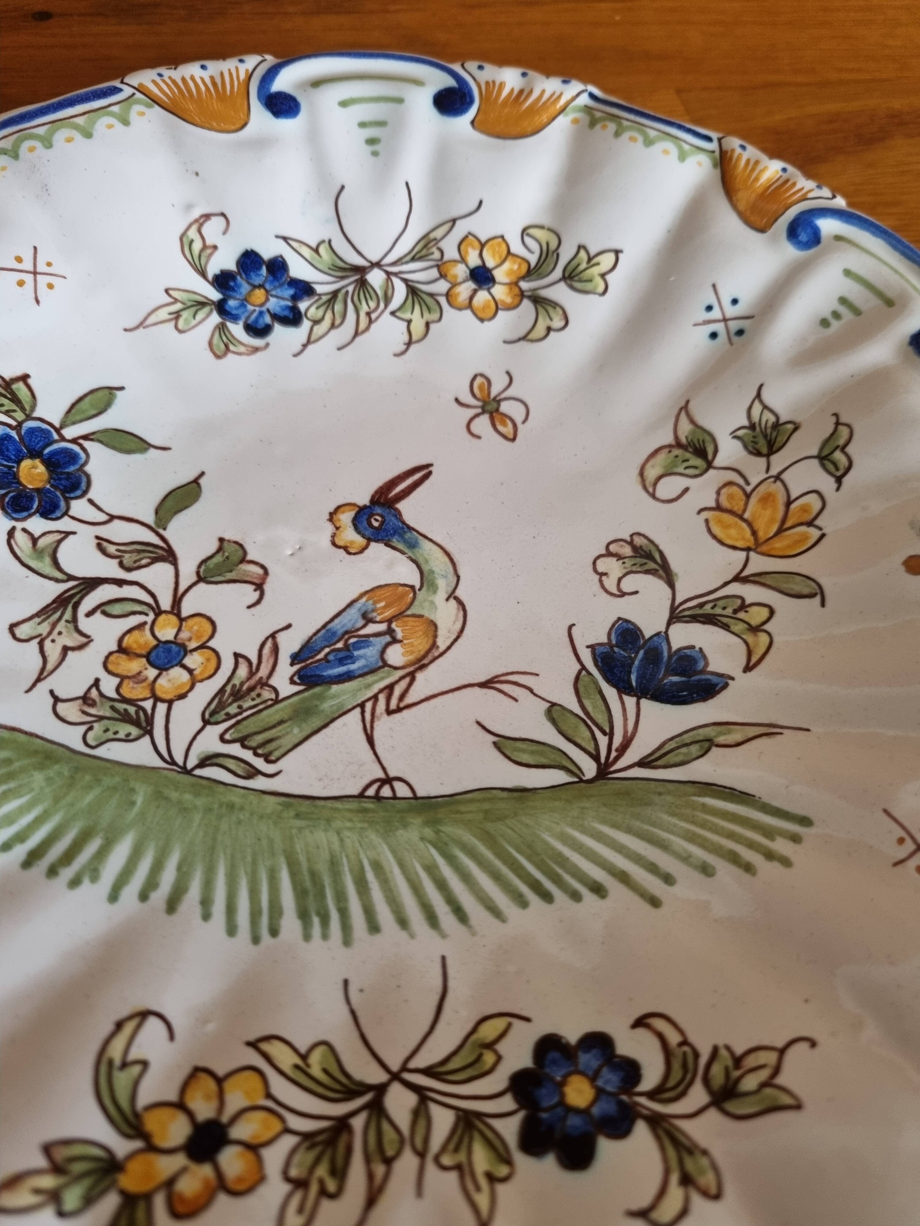 Moustiers earthenware plate