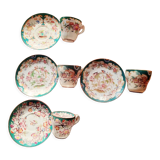 4 cups and under cups of the 19th century earthenware factory of sarreguemines