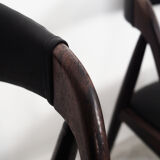 Lot de 4 chaises en palissandre, design danois, années 1970, Kai Kristiansen
