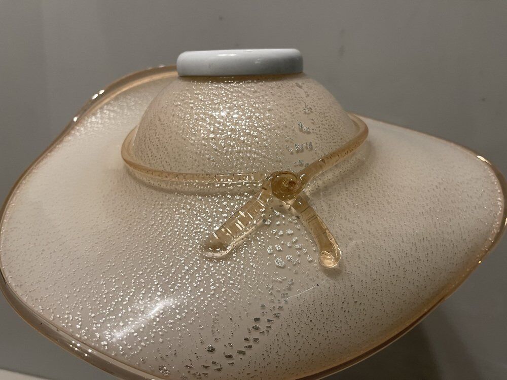 Pair of mid-century Italian Murano glass table lamps